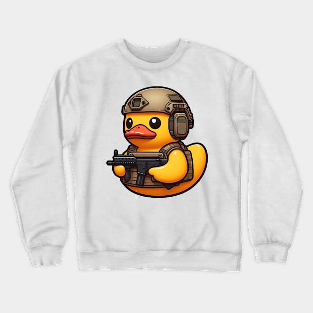 Rubber Duck Crewneck Sweatshirt by Rawlifegraphic